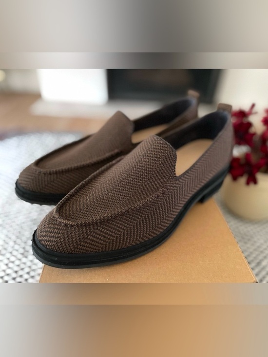 Rothy's Shoes - New Rothy's The Lug Loafer Merino Wool Knit Brown Herringbone Size 10.5 Chunky